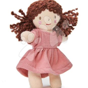 Rongybaba Mini Mimi Doll ThreadBear 12 cm pihe-puha pamutszövetből barna hajkoronával kép