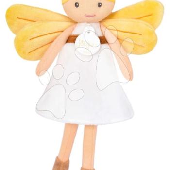 Rongybaba tündér Aurore Forest Fairies Jolijou 25 cm fehér ruhácskában sárga szárnyakkal puha textilanyagból 5 évtől kép