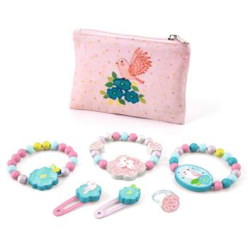 Rózsaszín ékszerszett neszeszerrel - Gyermek ékszerek - Birdie&#039;s jewelry - DJ05561 kép