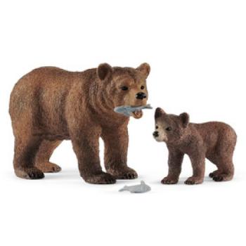 Schleich Grizzly medve anya és bocs kép