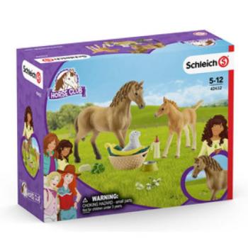 Schleich Horse Club Sarah kis állatai ápoló szettel kép