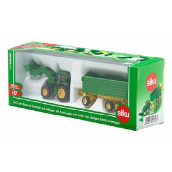 SIKU John Deere traktor utánfutóval 1:87 - 1843 kép