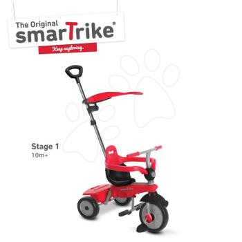 smarTrike tricikli Breeze Plus Touch Steering lengéscsillapítóval és szabadonfutó elsőkerékkel 6151500 piros-fekete kép