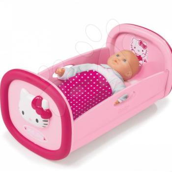 Smoby bölcső játékbabának Hello Kitty 24267 sötét rózsaszín kép