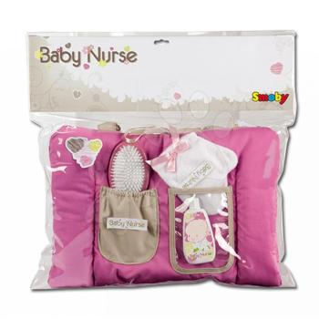 Smoby gyerek alátét Baby Nurse és pelenkázó szett játékbabának 024362 sötét rózsaszín  kép