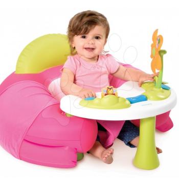 Smoby gyerek fotel és készségfejlesztő asztalka Cotoons 110203 rózsaszín kép