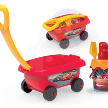 Smoby gyerek húzható kiskocsi Verdák vödör szettel 867000 piros kép