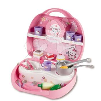 Smoby konyha gyerekeknek Hello Kitty mini bőröndben 24472 világos rózsaszín kép