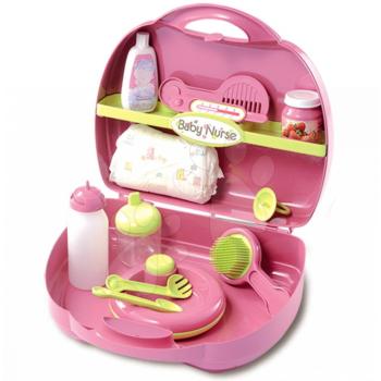 Smoby pelenkázó szett Baby Nurse játékbabának 024395 rózsaszín-zöld kép