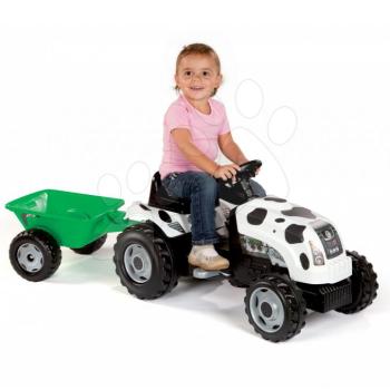 Smoby traktor gyerekeknek Bull Kistehenes 33352 fehér-fekete  kép