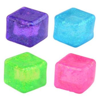 Stresszoldó csillogó kocka, 4 szín kép