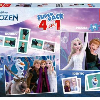 Superpack 4in1 Frozen Educa domino pexeso és puzzle 25 és 50 darabos kép