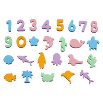 Számok és tengeri állatok fürdőjáték (26 db) kép
