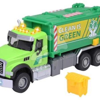 Szemeteskocsi Mack Granite Garbage Truck Majorette fém hanggal és fénnyel 22 cm hosszú kép