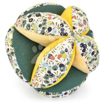 Szenzoros labda a csecsemő érzékszerveinek fejlesztéséhez Lion Boh'aime Doudou et Compagnie csörgővel zöld 15 cm 0 hó-tól kép