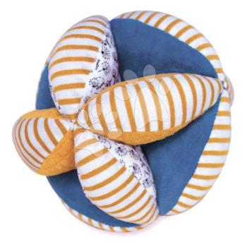 Szenzoros labda a csecsemő érzékszerveinek fejlesztéséhez Pollen l'Abeille Doudou et Compagnie csörgővel különböző mintákban 15 cm 0 hó-tól kép