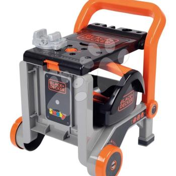 Szerelőműhely kerekeken összecsukható Bricolo Devil Workmate 3in1 Black&Decker Smoby kofferrel és 19 kiegészítővel kép