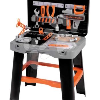 Szerelőműhely kofferben 2in1 Bricolo Smart Workbench Black&Decker Smoby szétnyitható szerelőműhely szerszámokkal 30 kiegészítővel kép