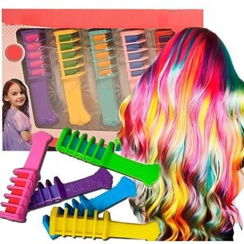 Színes hajkréta készlet – 5 db könnyen használható hajszínező fésű a divatos megjelenésért (BBJ) kép