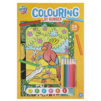 Színezz számok szerint, A4, 24 oldal, 6 ceruzával kép