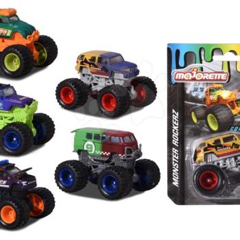 Színváltós kisautók Monster Rockerz Color Changers Majorette felfüggesztéssel és gumikerekekkel 7,5 cm hosszú 5 különböző fajta kép