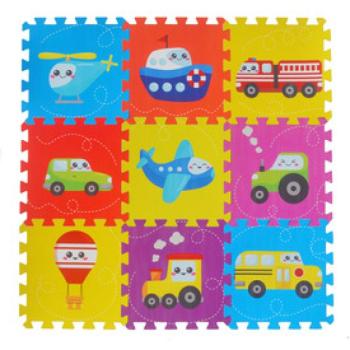 Szivacsszőnyeg - járművek, 9 db kép