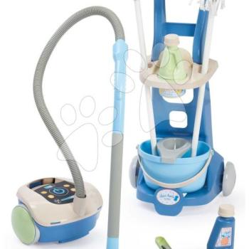 Takarítókocsi porszívóval Clean Home Écoiffier seprűvel vödörrel és 10 kiegészítővel kép