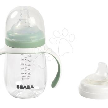 Tanuló ivó palack Bidon 2in1 Training Bottle Beaba Sage Green 210 ml zöld 4 hó-tól kép