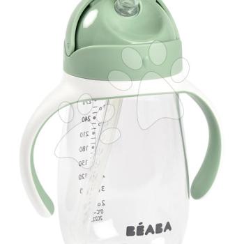 Tanuló ivó palack Bidon Straw Cup Beaba Sage Green 300 ml szívószállal zöld 8 hó-tól BE913533 kép