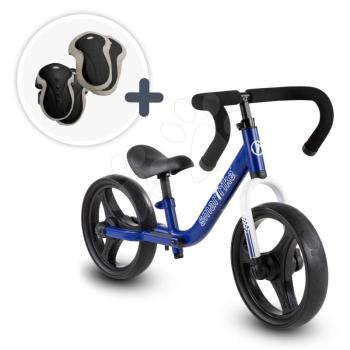 Tanulóbicikli összecsukható Folding Balance Bike Blue smarTrike kék, alumínium, ergonomikus fogantyúkkal 2-5 éves korosztálynak és védőfelszerelés ajándékba kép