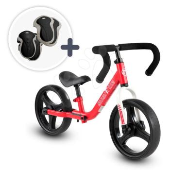 Tanulóbicikli összecsukható Folding Balance Bike Red smarTrike piros, alumíniumból, ergonomikus kormánnyal, 2-5 éves korosztálynak és védőfelszerelés ajándékba kép