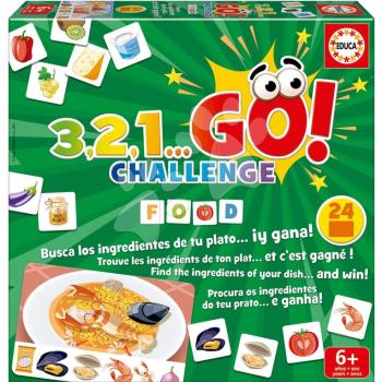 Társasjáték Ételek 3,2,1... Go! Challenge Food Educa 24 ábra 150 darabos angol spanyol francia 6 évtől kép