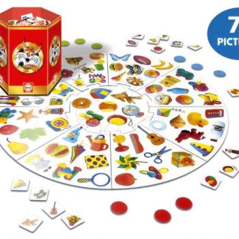 Társasjáték Gyors mint a hiúz Lynx Junior Educa angolés francia 70 ábrával 4 évtől kép