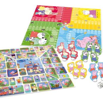 Társasjáték Peppa Pig Parchesi & Goose Educa 2-4 játékosnak spanyol angol francia és portugál nyelveken kép