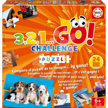 Társasjáték Puzzle 3,2,1... Go! Challenge Educa 24 ábra 144 darabos angol spanyol francia 6 évtől kép