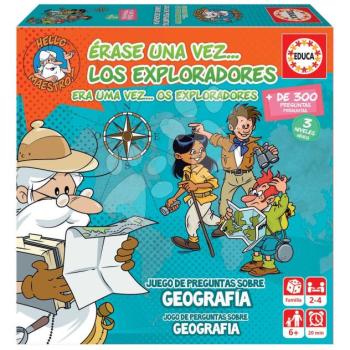 Társasjáték tudáspróba Once upon a time The Explorers Educa Földrajzot tanulunk 300 kérdés spanyolul és portugálul 6 évtől kép