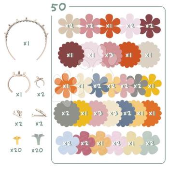 Tartalék készlet virágékszerek készítéséhez Crea Flower Jewelry Refill Smoby bizsuval és virágszirmokkal 98 kiegészítő kép