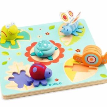 Teknőc és barátai - Turtle &amp; friends - Puzzle, formaberakó - Djeco kép