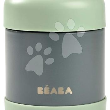 Termosz széles nyílással Stainless Steel Portion Beaba Mineral Grey Sage Green 300 ml rozsdamentes acélból zöld BE914007 kép