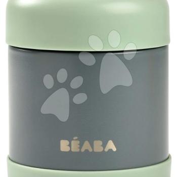 Termosz széles nyílással Stainless Steel Portion Beaba Mineral Grey Sage Green 300 ml rozsdamentes acélból zöld kép