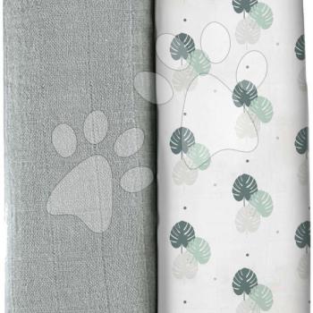 Textil pelenkák pamut muszlinból Bolte 2 Swadlles 120 cm Beaba Mirage Grey/Jungle 2 darab 0 hó-tól kép