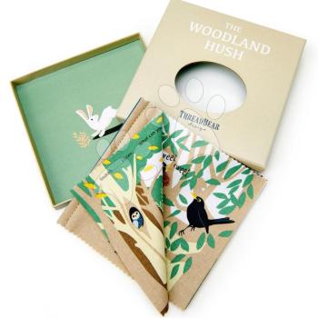 Textilkönyv Woodland Hush Rag Book Threadbear 12 erdei állatka 100% puha pamutanyagból ajándékdobozban 0 hó-tól kép