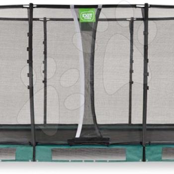 Trambulin védőhálóval Allure Premium ground Exit Toys talajmenti 244*427 cm zöld kép