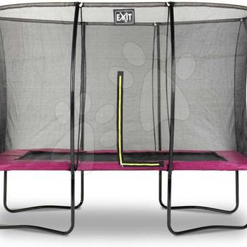 Trambulin védőhálóval Silhouette trampoline Exit Toys 214*305 cm rózsaszín kép