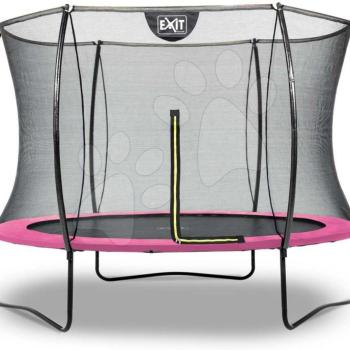 Trambulin védőhálóval Silhouette trampoline Exit Toys kerek 244 cm átmérővel rózsaszin kép
