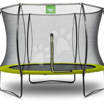 Trambulin védőhálóval Silhouette trampoline Exit Toys kerek 244 cm átmérővel zöld kép