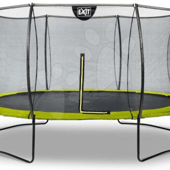 Trambulin védőhálóval Silhouette trampoline Exit Toys kerek 427 cm átmérővel zöld kép