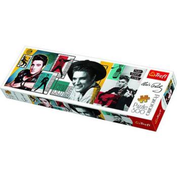 Trefl Elvis Presley kollázs - 500 db-os panoráma puzzle 29510 kép