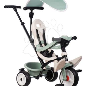Tricikli és babakocsi egyben magas háttámasszal Baby Balade Tricycle Life Smoby napellenzővel fékkel és halk EVA kerekekkel zöld 10 hó-tól kép