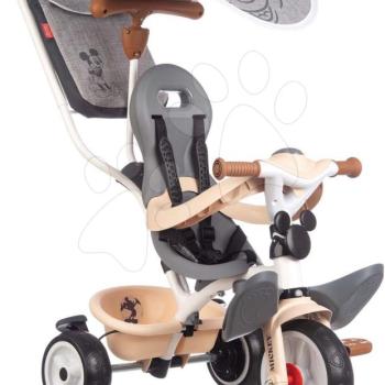 Tricikli és babakocsi egyben magasított háttámlával Mickey Disney Baby Balade Plus Tricycle Smoby fékkel és EVA kerekekkel 10 hó kép